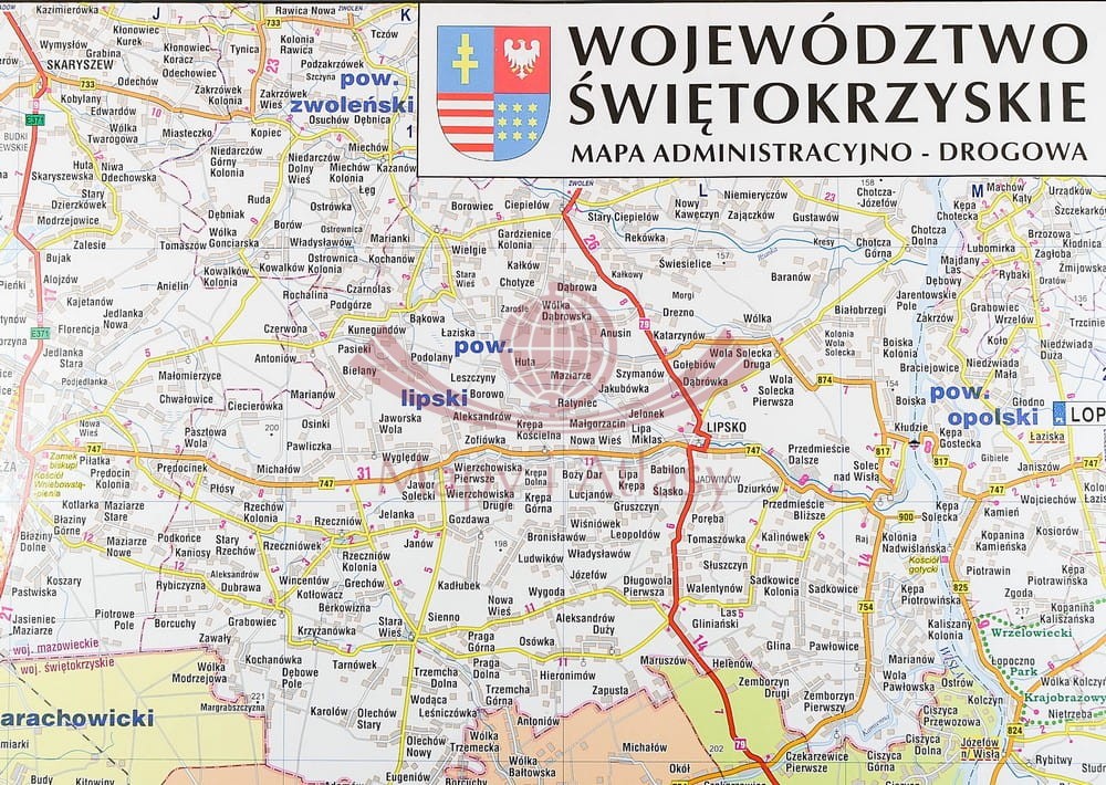 WOJEW DZTWO WI TOKRZYSKIE MAPA CIENNA wojew-dztwo-wi-tokrzyskie-mapa-cienna