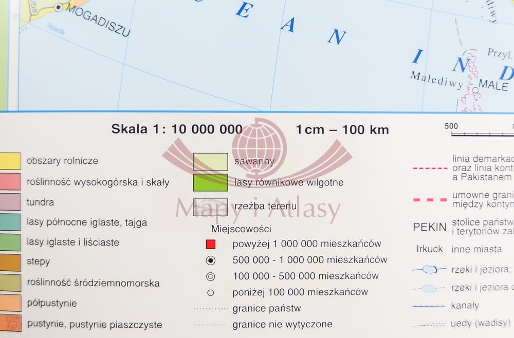 AZJA SZKOLNA MAPA FIZYCZNA ŚCIENNA NOWA ERA