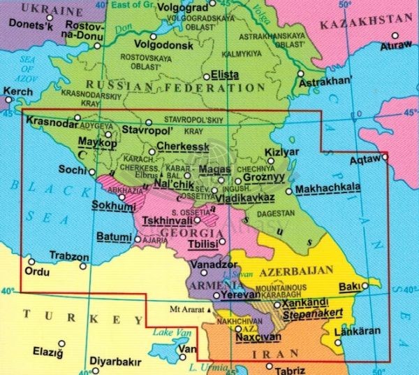 KAUKAZ MAPA SAMOCHODOWA GIZI MAP kaukaz-mapa-samochodowa-gizi-map