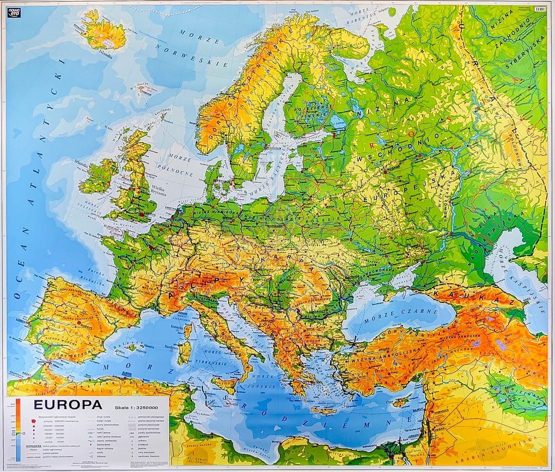 Europa Og lnogeograficzna fizyczna Do wicze Dwustronna Mapa Europa Og lnogeograficzna fizyczna Do wicze Dwustronna Mapa