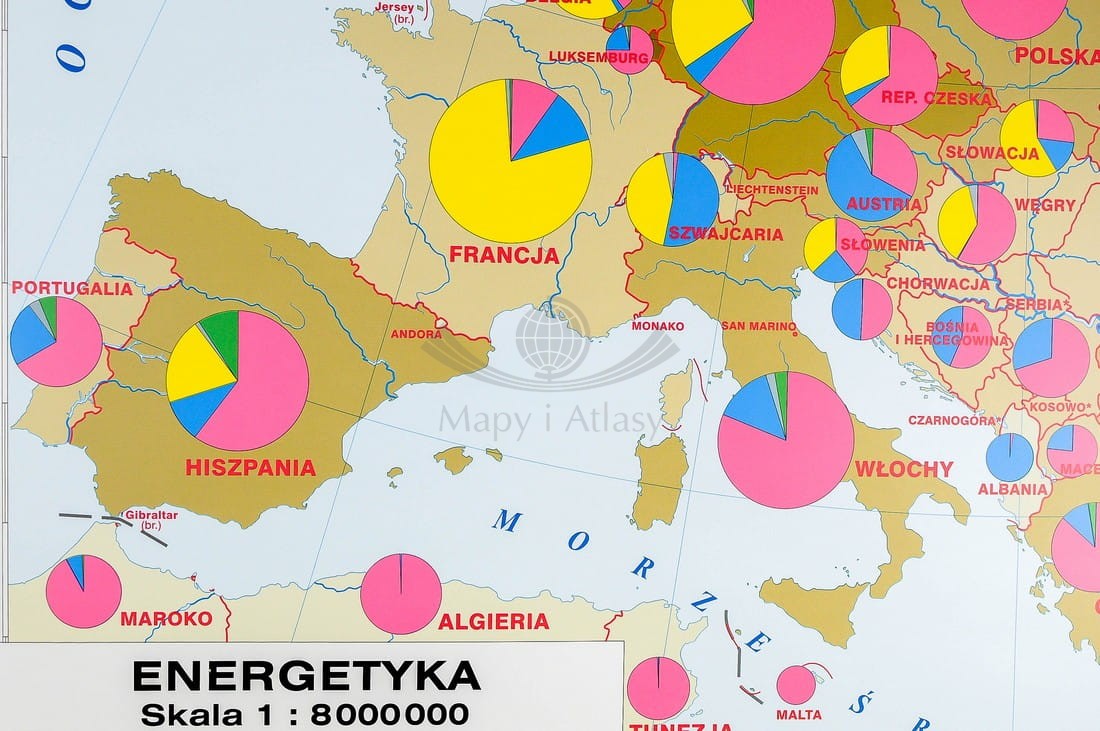 Europa - gospodarka: przemysł / rolnictwo. Dwustronna mapa ścienna w