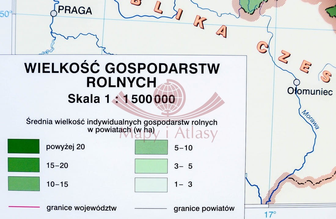 POLSKA MAPA ŚCIENNA ROLNICTWO I PRZEMYSŁ
