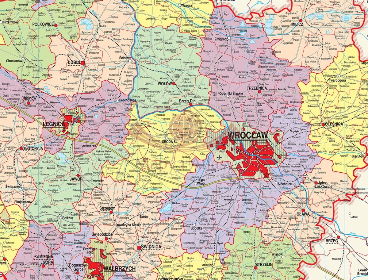 dolno-l-skie-fototapeta-mapa-administracyjna
