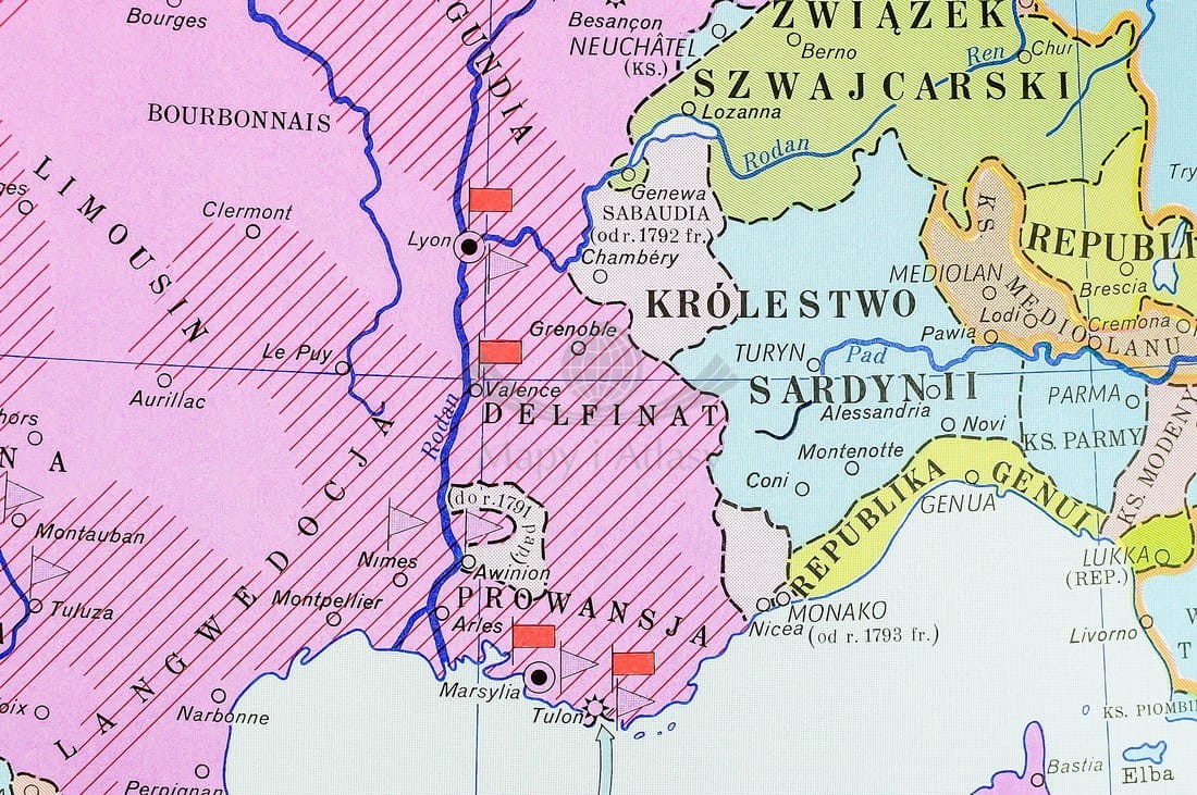 EUROPA W LATACH 1789 1814 MAPA CIENNA SZKOLNA