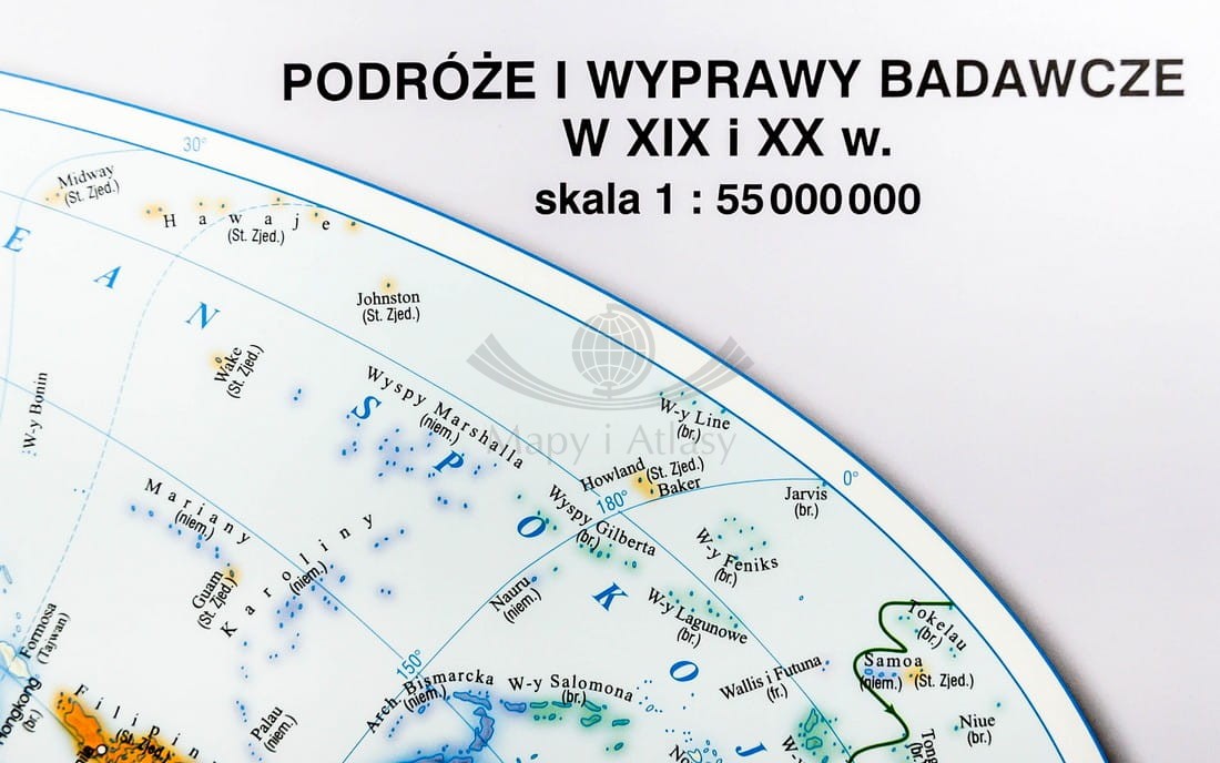 Świat / Wielkie odkrycia geograficzne. Mapa ścienna świata. Nowa Era w