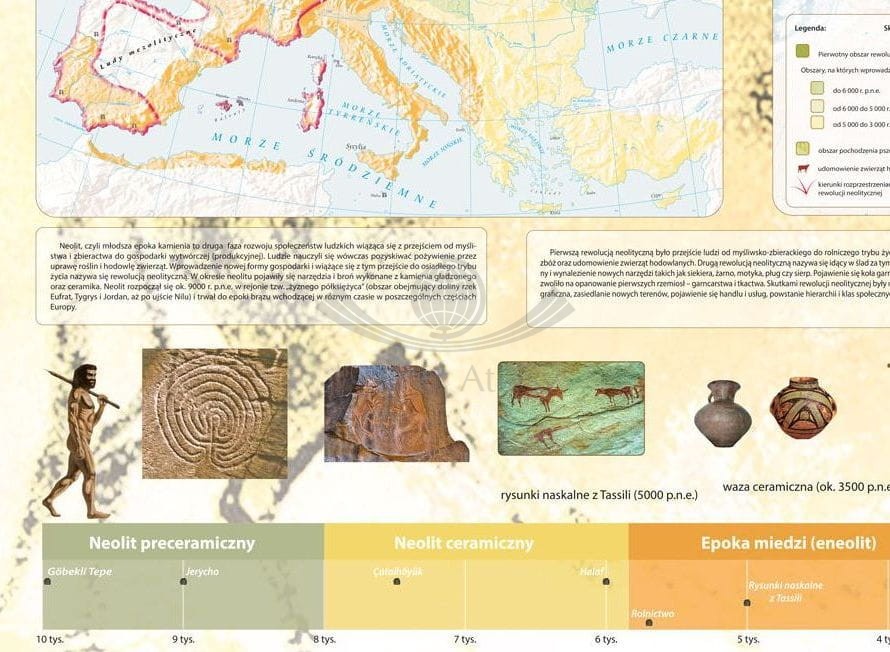 POCZĄTKI CYWILIZACJI PLANSZA EDUKACYJNA SZKOLNA