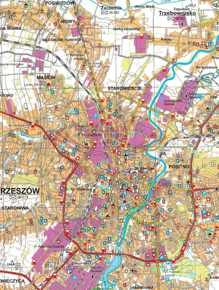 OKOLICE RZESZOWA 1 60 000 MAPA SK ADANA TURYSTYCZNA