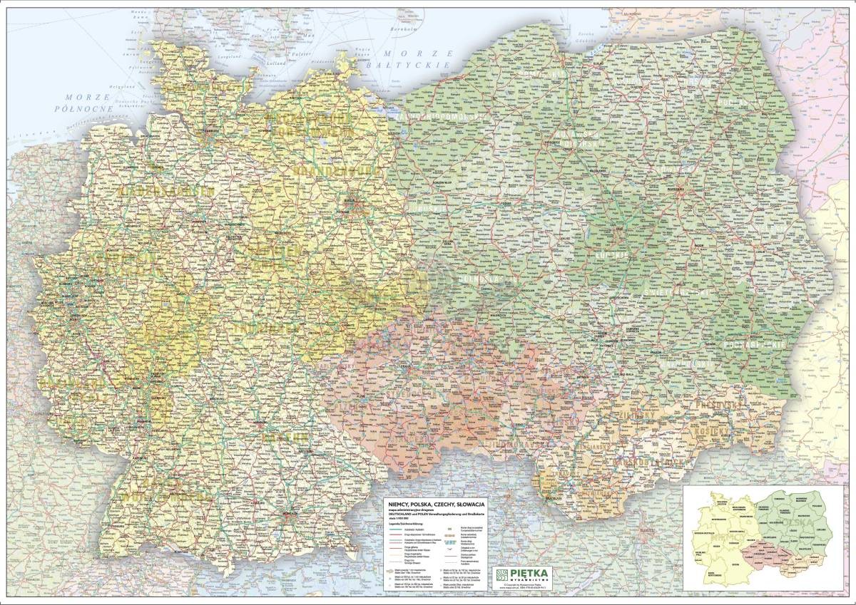 NIEMCY POLSKA CZECHY S OWACJA MAPA CIENNA DROGOWA NIEMCY POLSKA CZECHY S OWACJA MAPA CIENNA DROGOWA