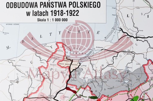 RZECZPOSPOLITA POLSKA 1918-1939 MAPA ŚCIENNA SZKOLNA