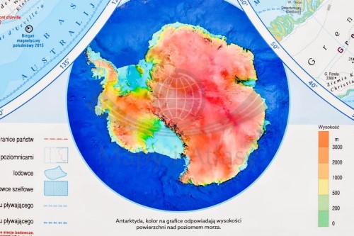 ANTARKTYKA I ARKTYKA MAPA ŚCIENNA SZKOLNA