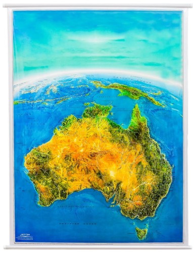 AUSTRALIA MAPA ŚCIENNA FIZYCZNA PANORAMA