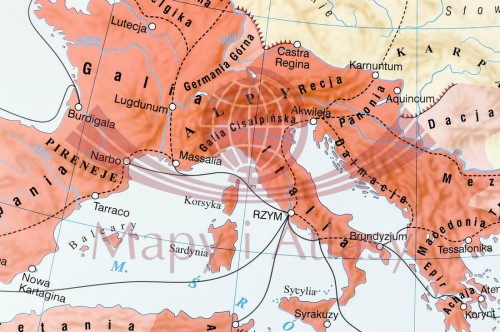 CESARSTWO RZYMSKIE MAPA ŚCIENNA SZKOLNA