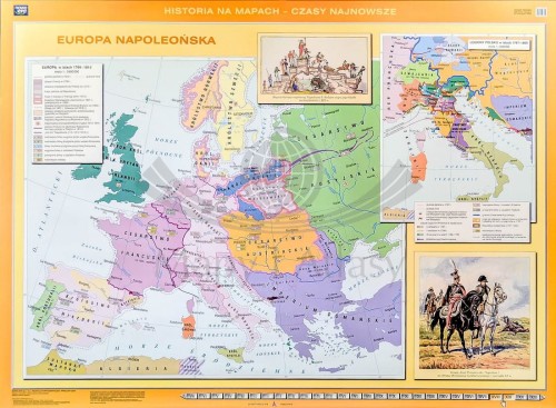 EUROPA NAPOLEOŃSKA MAPA ŚCIENNA SZKOLNA