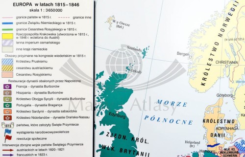 EUROPA NAPOLEOŃSKA MAPA ŚCIENNA SZKOLNA