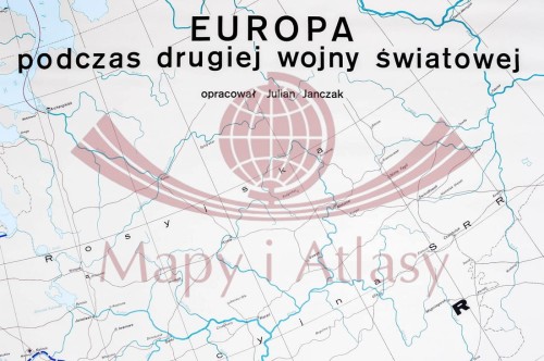 EUROPA PODCZAS II WOJNY ŚWIATOWEJ MAPA ŚCIENNA