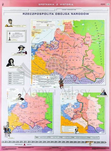 RZECZPOSPOLITA OBOJGA NARODÓW MAPA ŚCIENNA