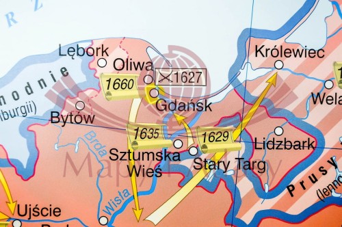 RZECZPOSPOLITA OBOJGA NARODÓW MAPA ŚCIENNA