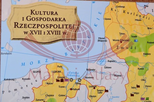 RZECZPOSPOLITA POLSKA W XVII I XVIII WIEKU MAPA SZKOLNA