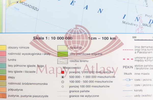 AZJA SZKOLNA MAPA FIZYCZNA ŚCIENNA NOWA ERA