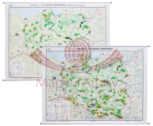 POLSKA OCHRONA PRZYRODY MAPA ŚCIENNA