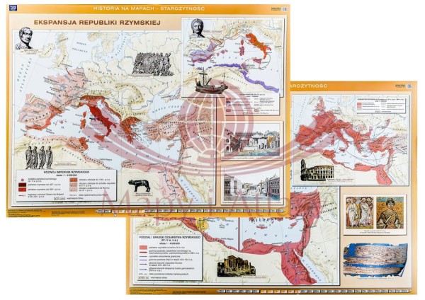 CESARSTWO RZYMSKIE MAPA ŚCIENNA SZKOLNA