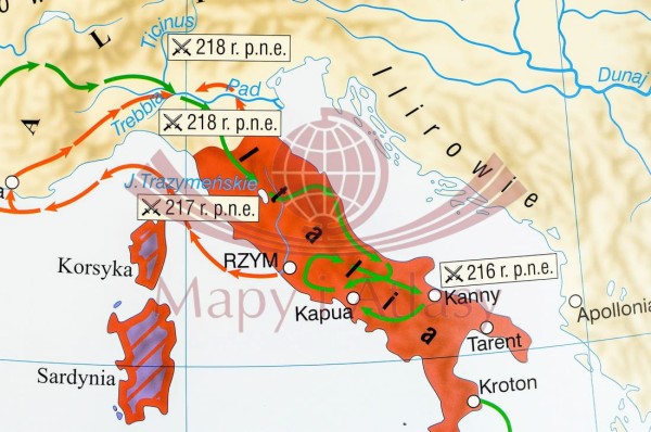 CESARSTWO RZYMSKIE MAPA ŚCIENNA SZKOLNA