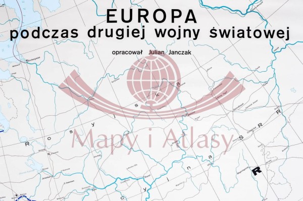 EUROPA PODCZAS II WOJNY ŚWIATOWEJ MAPA ŚCIENNA