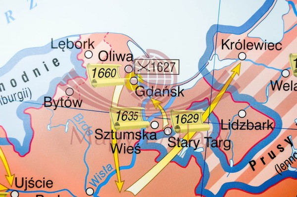 RZECZPOSPOLITA OBOJGA NARODÓW MAPA ŚCIENNA