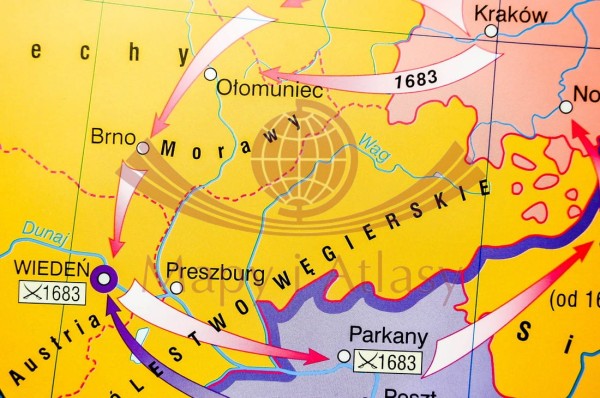 RZECZPOSPOLITA OBOJGA NARODÓW MAPA ŚCIENNA