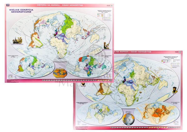 Świat / Wielkie odkrycia geograficzne. Mapa ścienna świata. Nowa Era w