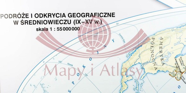 Świat / Wielkie odkrycia geograficzne. Mapa ścienna świata. Nowa Era w