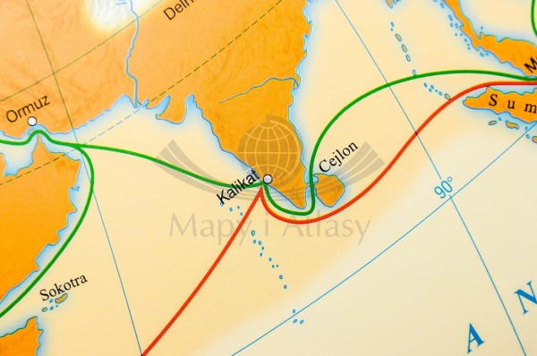 Świat / Wielkie odkrycia geograficzne. Mapa ścienna świata. Nowa Era w