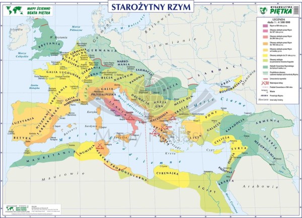 STAROŻYTNY RZYM MAPA SZKOLNA HISTORYCZNA