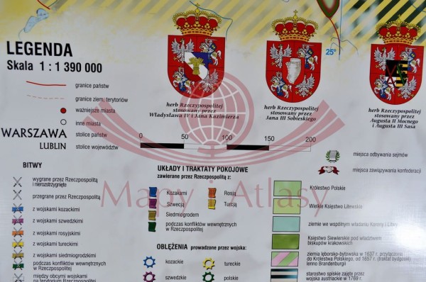 RZECZPOSPOLITA POLSKA W XVII I XVIII WIEKU MAPA SZKOLNA