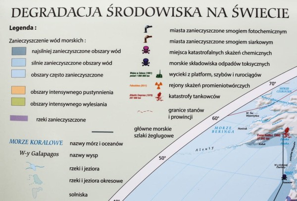 DEGRADACJA ŚRODOWISKA NA ŚWIECIE MAPA ŚCIENNA