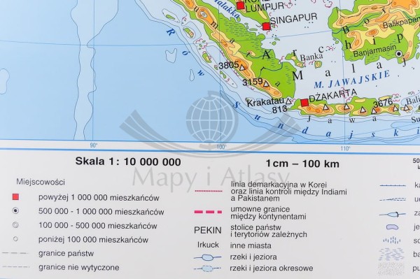 AZJA SZKOLNA MAPA FIZYCZNA ŚCIENNA NOWA ERA