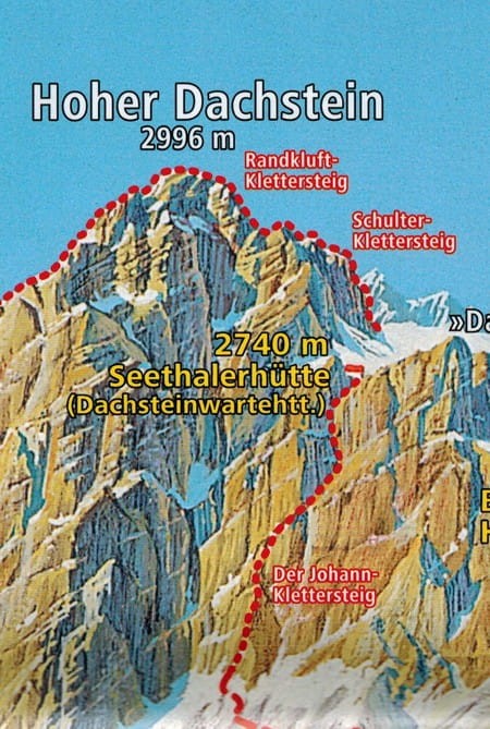 Der Dachstein, Filzmoos,Ramsau. Wodooporna mapa turystyczna 031 wydawnictwa Kompass. Fragment manoramy