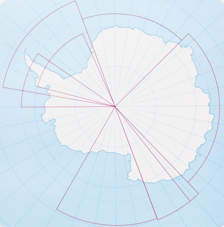 Świat 1:26 000 000. Dwustronna mapa ścienna wydawnictwa Meridian. Konturowa (do ćwiczeń). Fragment 6