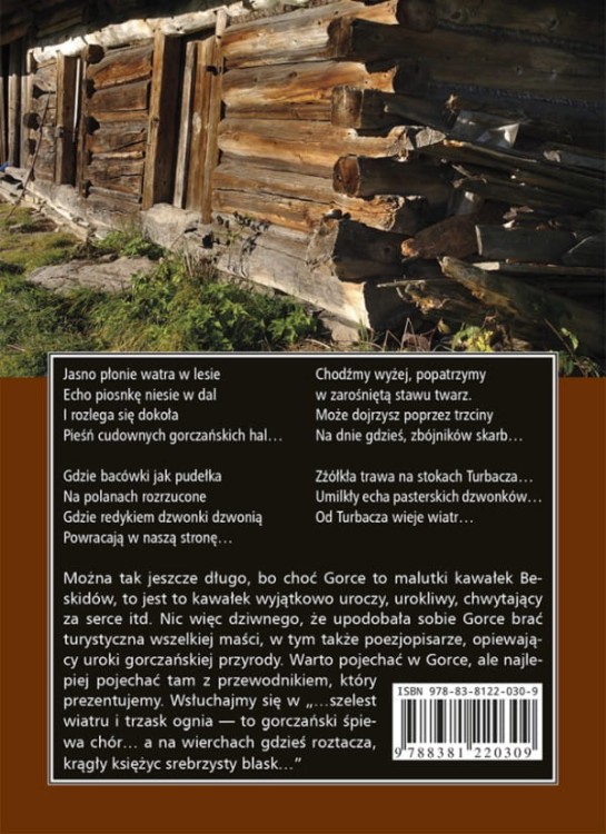 Gorce. Przewodnik dla prawdziwego turysty wydawnictwa Rewasz. Okładka tył