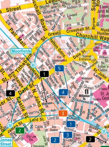 Liverpool 1:10 000. Laminowana mapa / Plan miasta wydawnictwa Freytag & Berndt. Fragment 1