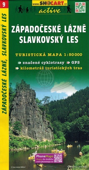 Zachodnioczeskie Uzdrowiska, Las Sławkowsk mapa turystyczna wydawnictwa Shocart. Okładka