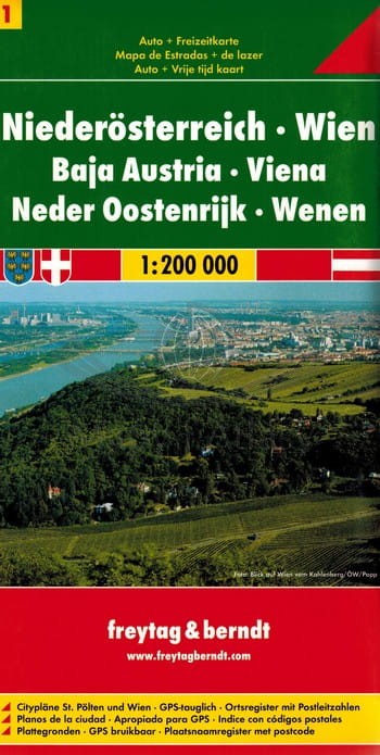 Dolna Austria. Wiedeń / Niederosterreich - Wien. Mapa samochodowo-turystyczna. Freytag & Berndt