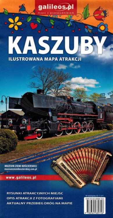 Kaszuby 1:130 000. Wodoodporna, ilustrowana mapa atrakcji turystycznych wydawnictwa Galileos. Okładka tył