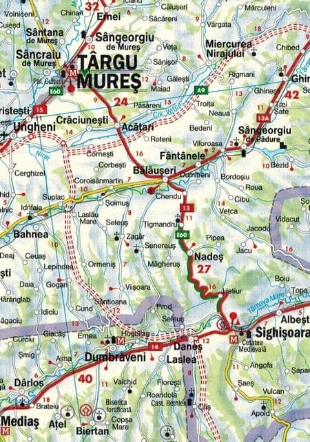 Rumunia i Mołdawia 1:500 000. Mapa samochodowo-turystyczna wydawnictwa Freytag & Berndt. Fragment 3