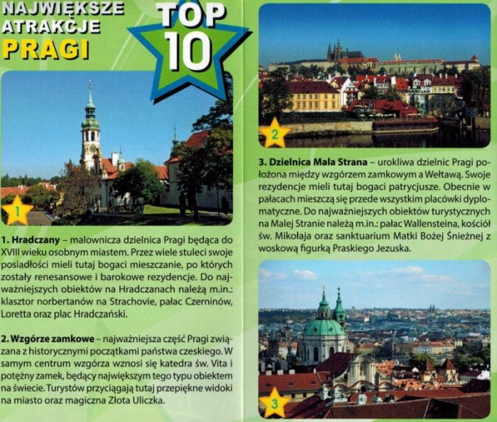 Praga. Kieszonkowa, laminowana mapa turystyczna wydawnictwa Galileos. Informator
