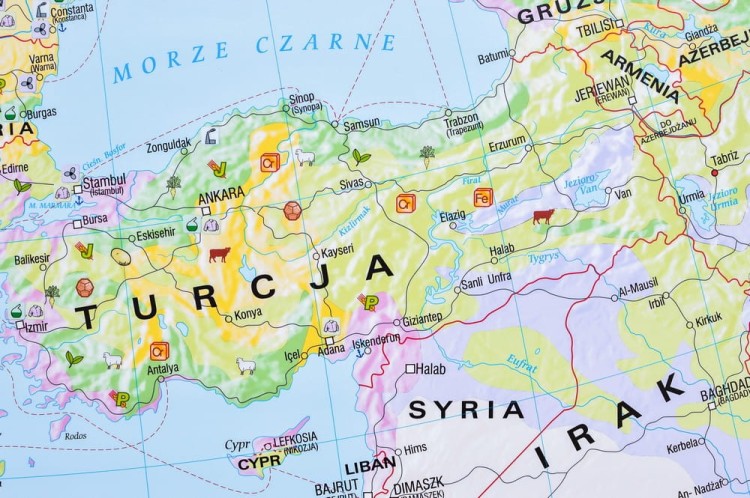 Europa gospodarcza 1:4 500 000. Mapa ścienna wydawnictwa Meridian. Fragment 7