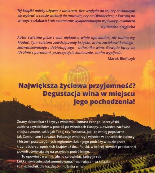 Europa na winnych szlakach. Od winnicy do winnicy. Przewodnik wydawnictwa Pascal. Okładka tył