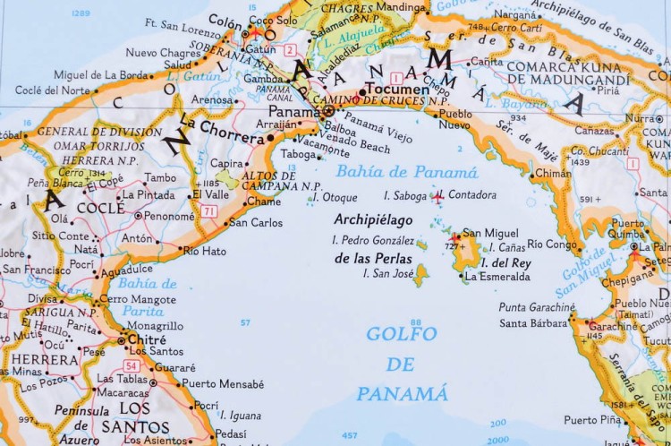 Ameryka Środkowa (Centralna). Mapa ścienna polityczna wydawnictwa National Geographic. Fragment 2