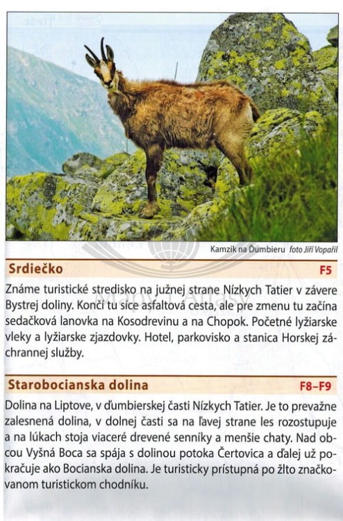 Niżne / Niskie Tatry. Mapa turystyczna 703 wydawnictwa Shocart. Informator - fragment