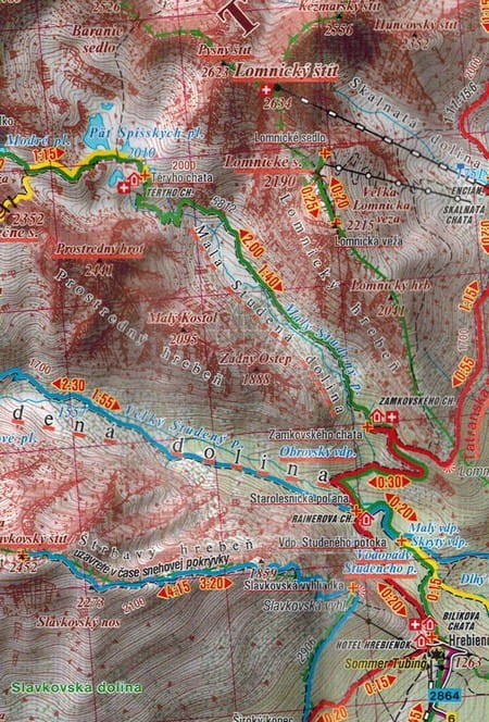 Tatry Wysokie. Mapa turystyczna 1097 wydawnictwa Shocart. Fragment 1